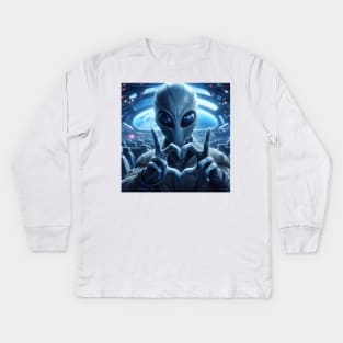 extra terrestrial heart Kids Long Sleeve T-Shirt